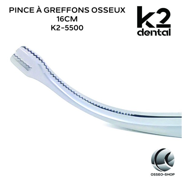 Pinces à greffons osseux 16cm - K2 Dental