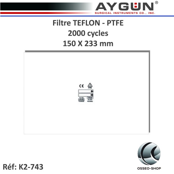 Lot de 2 filtres Teflon - 2000 cycles