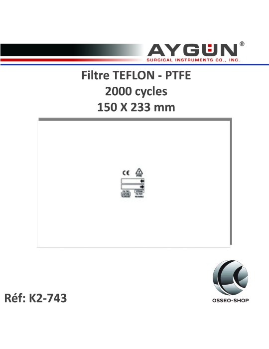 Lot de 2 filtres Teflon - 2000 cycles