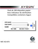 Etiquettes papier pour containers Aygun - Pack de 100