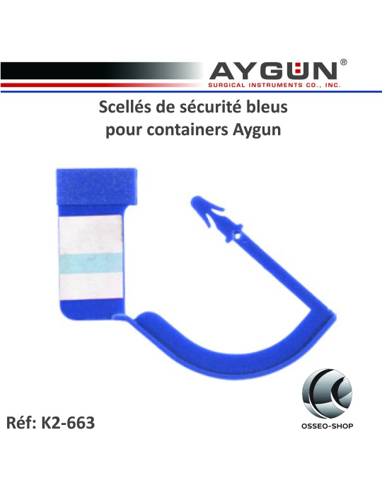 Scellés de sécurité bleus pour containers Aygun - Pack de 100