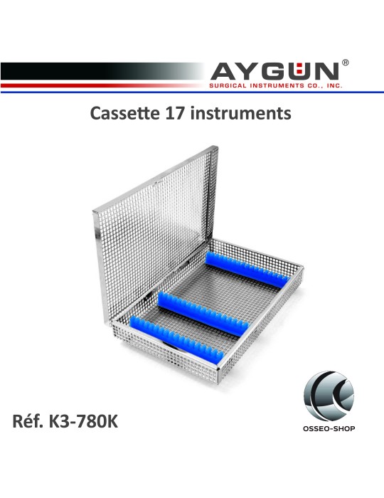 Cassette AYGUN 17 instruments pour containers