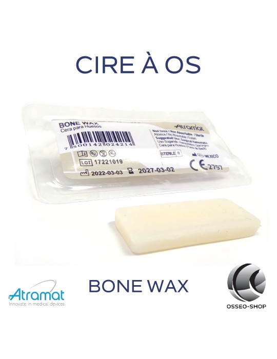 Cire à os BONE WAX pour l’hémostase mécanique de l’os - Boîte de 12 - 39.90€ TTC