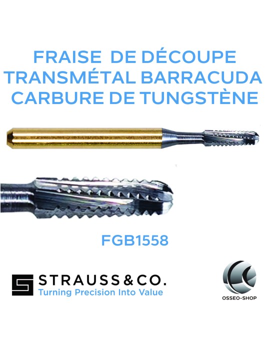 Fraise de découpe transmétal barracuda en carbure de tungstène