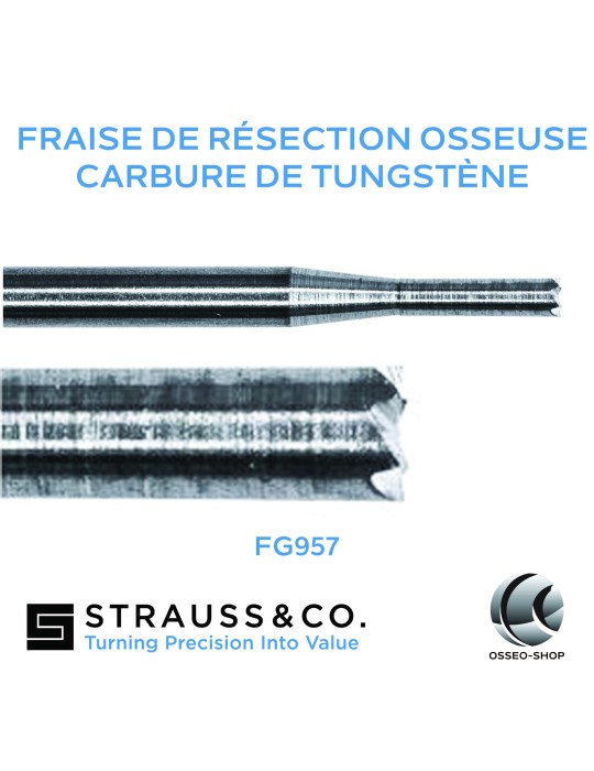 Fraise de résection osseuse - carbure de tungstène