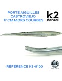Porte-aiguilles Castroviejo mors courbes 17 cm - K2 Dental