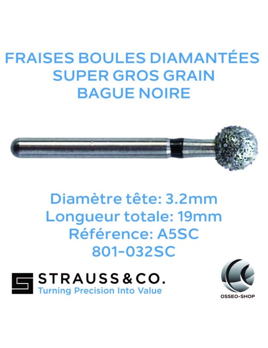 Fraises boules diamantées