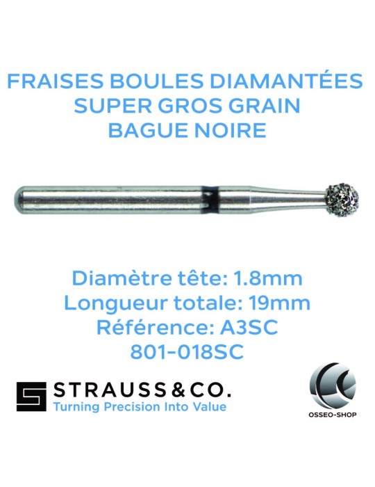 Fraises boules diamantées