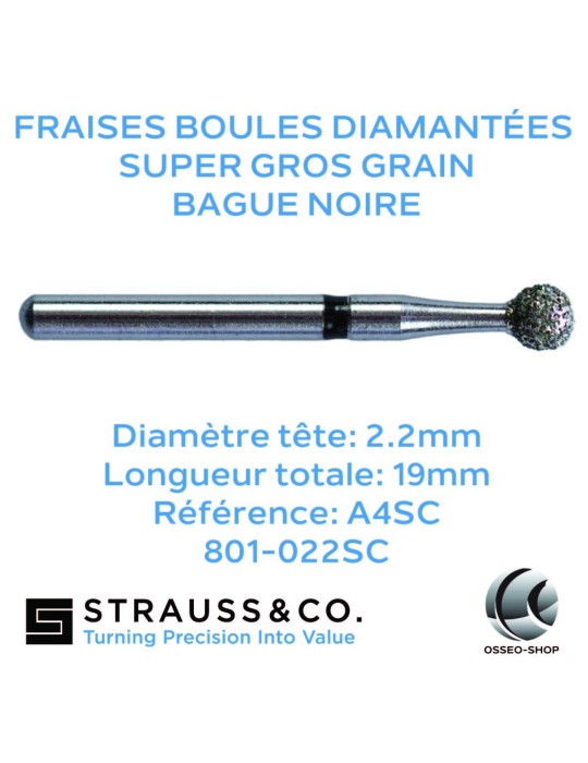 Fraises boules diamantées