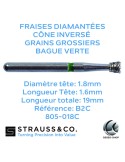 Fraises diamantées cône inversé