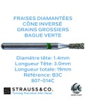 Fraises diamantées cône inversé