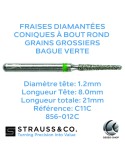 Fraises diamantées coniques à bout rond