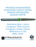 Fraises diamantées coniques à bout rond
