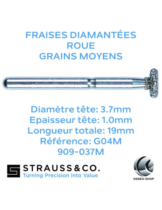 Fraises diamantées roue