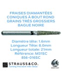 Fraises diamantées coniques à bout rond