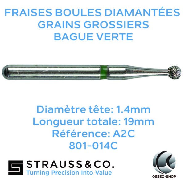 Fraises boules diamantées