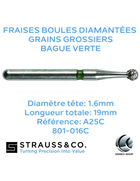 Fraises boules diamantées