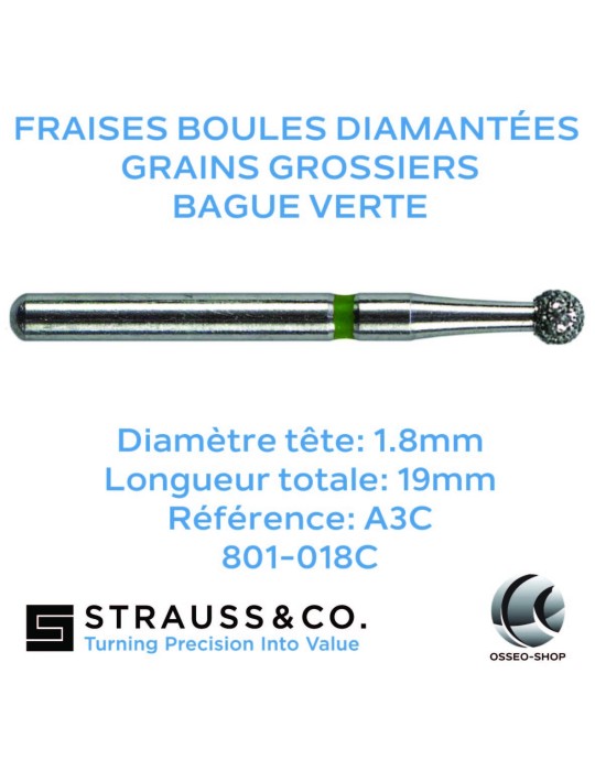 Fraises boules diamantées