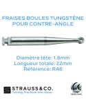 Fraises boules tungstène pour contre-angle