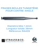 Fraises boules tungstène pour contre-angle