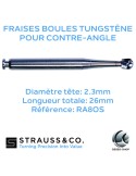 Fraises boules tungstène pour contre-angle