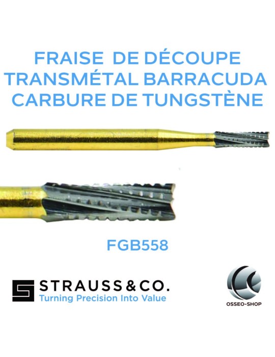 Fraise de découpe transmétal barracuda en carbure de tungstène