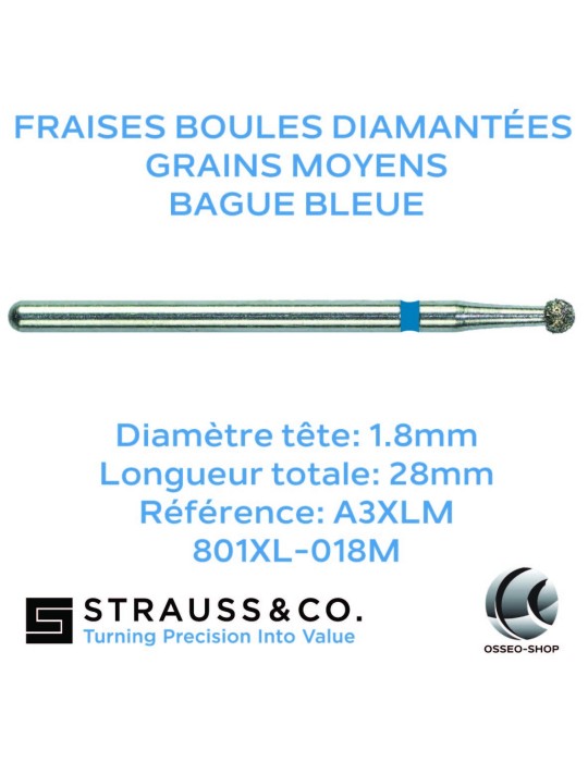 Fraises boules diamantées