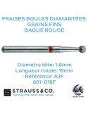 Fraises boules diamantées grain fin