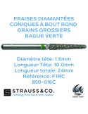 Fraises diamantées coniques à bout rond