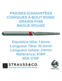 Fraises diamantées coniques à bout rond