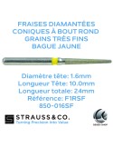 Fraises diamantées coniques à bout rond