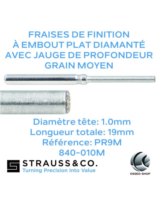 Fraise diamantée de finition