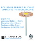 Polissoir spirale silicone diamanté - Finition zircone