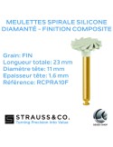 Meulettes spirale silicone diamanté - finition composite