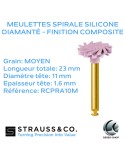 Meulettes spirale silicone diamanté - finition composite