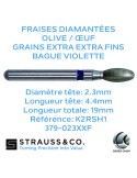 Fraises diamantées olive / œuf
