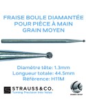 Fraises boules diamantées pour pièce à main