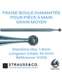 Fraises boules diamantées pour pièce à main