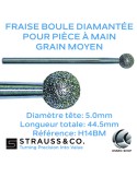 Fraises boules diamantées pour pièce à main