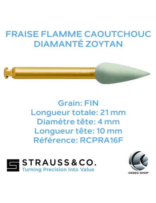 Fraises flamme caoutchouc diamanté Zoytan