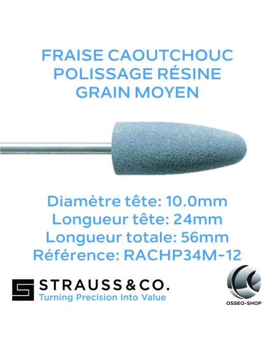 Fraise caoutchouc - Polissage Résine