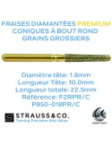 Fraises diamantées coniques à bout rond
