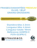Fraises diamantées olive / œuf Premium