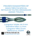 Fraises diamantées HP pour retouche zircone