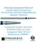 Fraises diamantées HP pour retouche zircone
