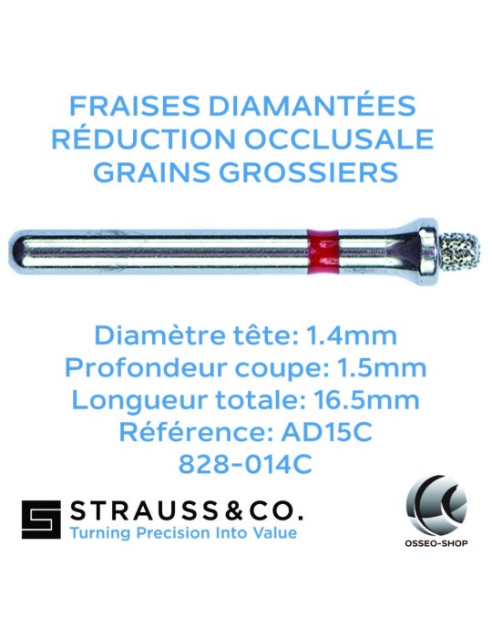 Fraises diamantées de réduction occlusale