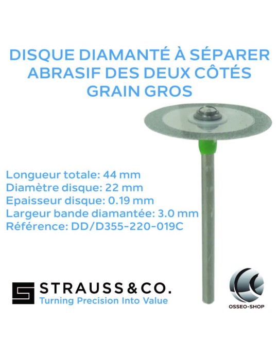 Disque diamanté à séparer pour pièce à main