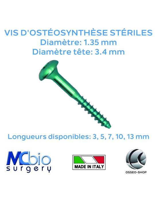 Vis d'ostéosynthèse stériles - Osteosynt