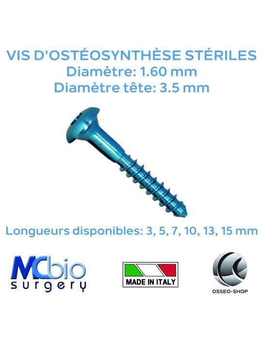 Vis d'ostéosynthèse stériles - Osteosynt