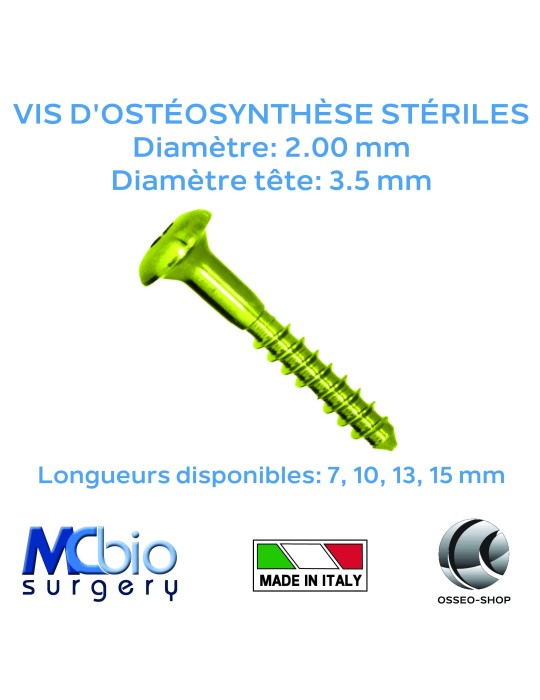 Vis d'ostéosynthèse stériles - Osteosynt